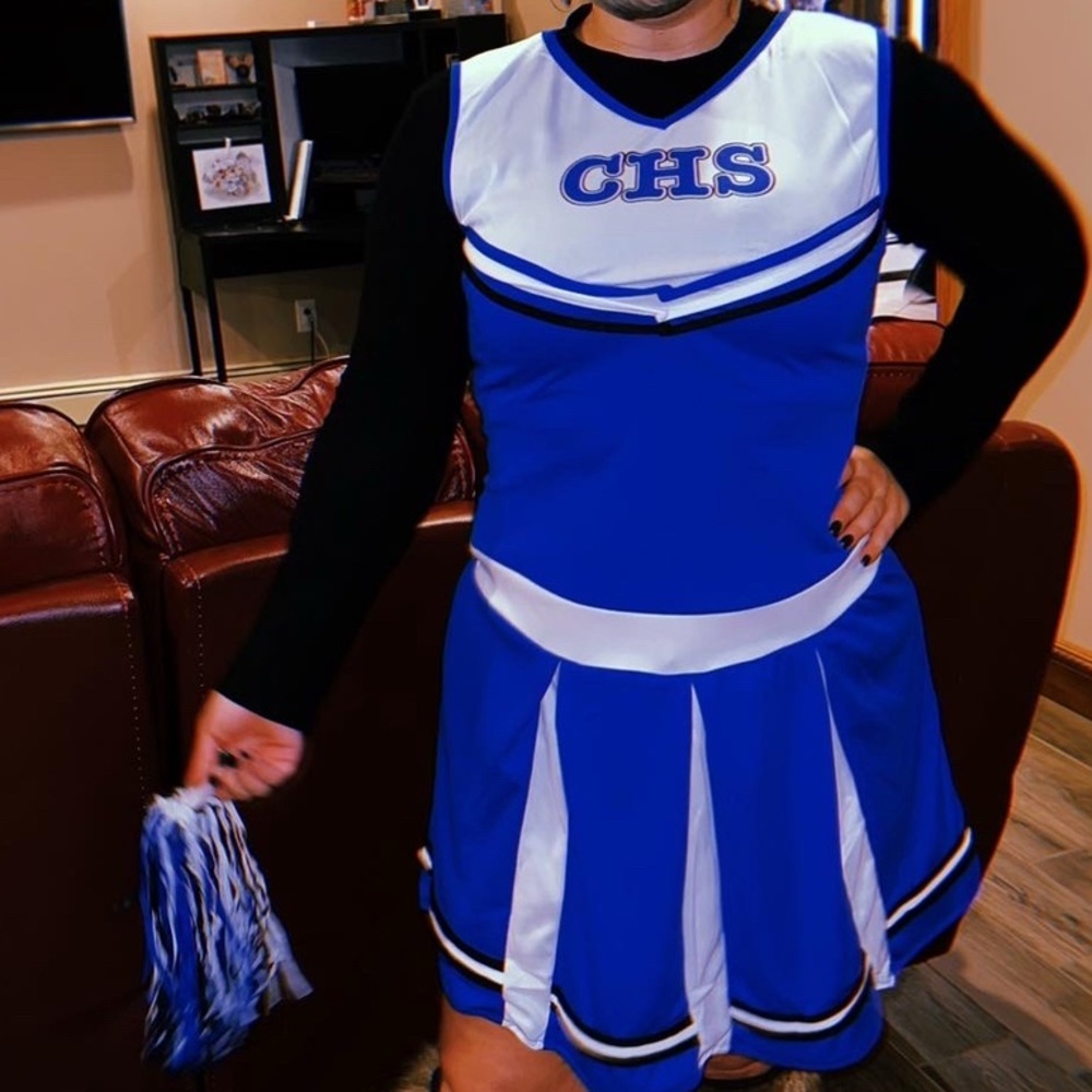 Blue and White Cheerleader Costume 📣